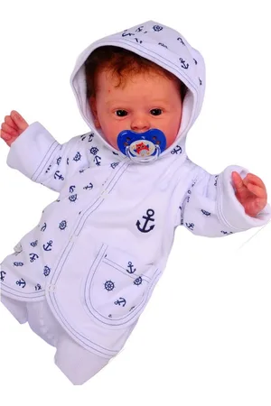 La Bortini Sweatjacke Baby Jacke leichtes Jäckchen in mit Anker aus reiner Baumwolle, 44 50 56 62 68 74 80 86 92 98 - Verkäufer: A&O Baby-und Kindermoden