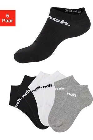 Bench Sportsocken (Packung, 6-Paar) Sneakersocken mit klassischem Logoschriftzug