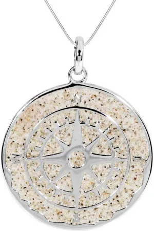 DUR Kette mit Anhänger - Kompassrose - Strandsand - Silber 925/000 -, (2-tlg) - Verkäufer: OSTSEE-SCHMUCK