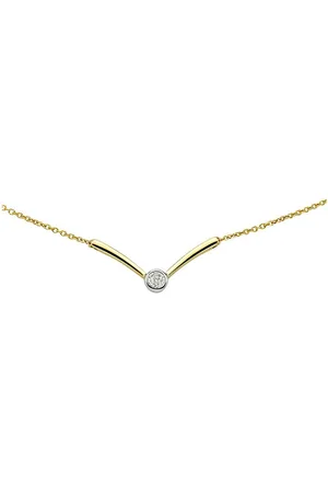 ELLEN K. Collierkettchen Gold 375 mit Brillant 0,03ct.