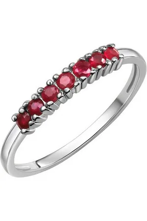 ELLEN K. Fingerring Gold 375 mit echten Rubinen