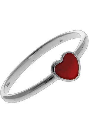 vivance collection Fingerring 925/- Sterling Silber rhodiniert Herz