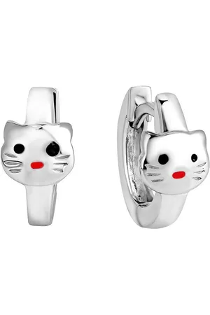 Firetti Paar Creolen Schmuck Geschenk Silber 925 Katzen