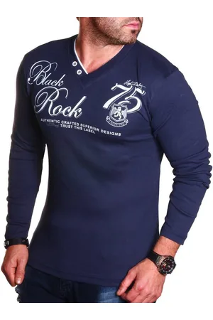 Blackrock Henleyshirt Langarm-Henleyshirt mit Farbdruck - Verkäufer: Zahida Fashion GmbH