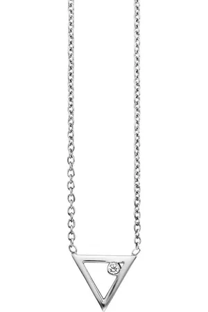CAÏ Collierkettchen 925 Sterling Silber rhodinert Zirkonia Dreieck