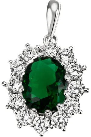 Firetti Kettenanhänger Schmuck Geschenk Silber 925 Halsschmuck Anhänger Lady D Royal, mit Glasstein, Zirkonia (synth)