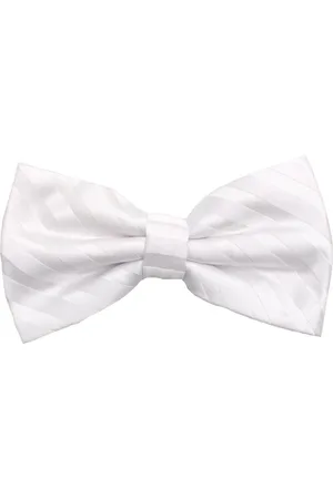 Fabio Farini Fliege Weiße Herren Fliegen - Männer Querbinder Vorgebunden Bowtie (Gestreift) Streifen - - Star Platinum - Verkäufer: