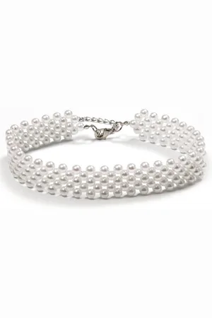 Firetti Perlenkette Choker im eleganten Look, breites Design, mit Acrylperle