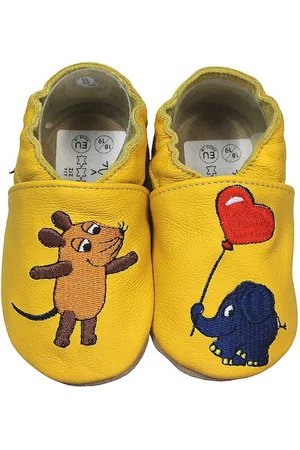 HOBEA Krabbelschuhe Maus mit Elefant Herz 16/17 (0 - 6 Monate) Krabbelschuh - Verkäufer: