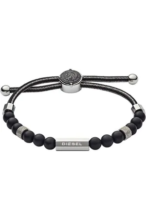 Diesel Armband Schmuck Edelstahl Armschmuck Beadarmband Zugarmband, mit Achat