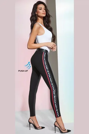 Basbleu Shapingleggings Push-Up teilw. Lederoptik formend - Verkäufer: Firstclass Trendstore