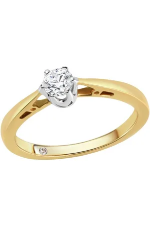 ELLEN K. Fingerring Gold 585 zweifarbig mit Diamant 0,25ct.
