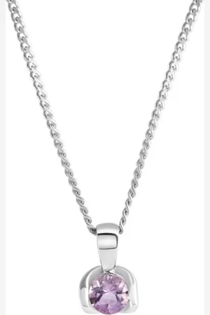Firetti Kette mit Anhänger Schmuck Geschenk Silber 925 Halsschmuck Halskette Panzerkette, mit Amethyst