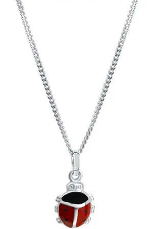 Zeeme Kette mit Anhänger 925 Silber Marienkäfer 36/38cm