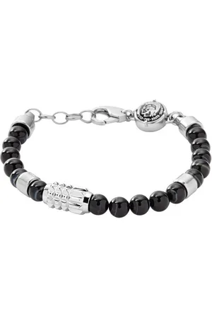 Diesel Armband Schmuck Edelstahl Armschmuck Beadarmband, mit Achat
