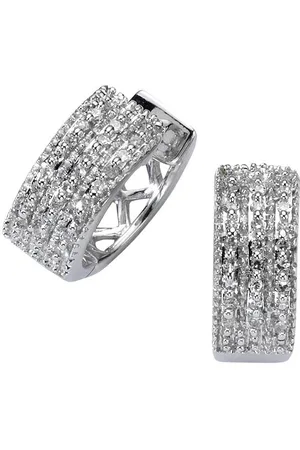 ELLEN K. Paar Creolen Gold 585 mit 48x Diamant zus. 0,15ct.