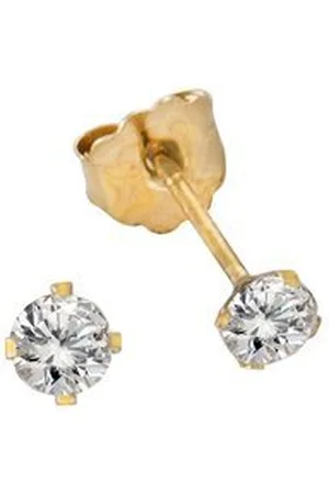 Firetti Paar Ohrstecker Schmuck Geschenk Gold 333 Ohrschmuck glänzender Klassiker, mit Zirkonia (synth)