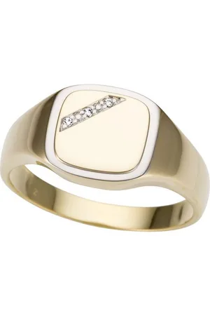 Firetti Siegelring Schmuck Geschenk Gold 585 Herrenring Goldring, mit Brillanten