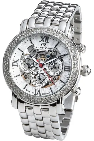 CARL VON ZEYTEN Multifunktionsuhr Kniebis CVZ0062WHMB, Armbanduhr, Damenuhr, Automatikuhr, Made in Germany, Datum