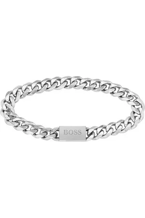 HUGO BOSS Armband Schmuck Edelstahl Armschmuck Panzerkette CHAIN LINK, mit Zirkonia (synth)