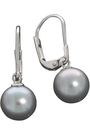 vivance collection Paar Ohrhänger 925 Silber rhodiniert mit Süßwasserzuchtperlen in