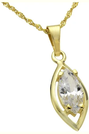 ELLEN K. Kette mit Anhänger Gold 333 mit Zirkonia weiß