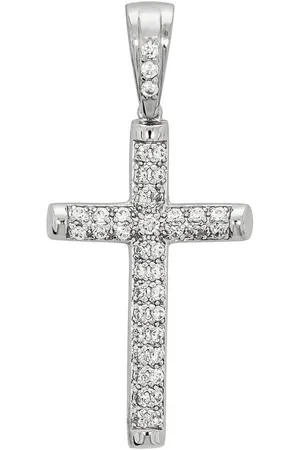 Firetti Kettenanhänger Schmuck Geschenk Silber 925 Halsschmuck Anhänger Kreuz, mit Zirkonia (synth)