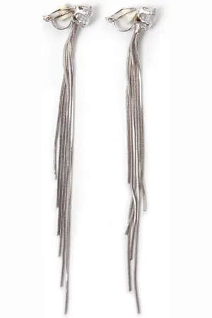 Firetti Paar Ohrclips mehrreihig, edel, feminin, mit Glasstein