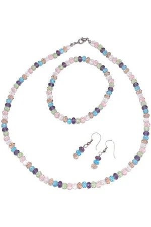 Firetti Schmuckset Multipack Schmuck Geschenk Halskette Armkette Ohrschmuck (Set, 4-tlg), Made in Germany, mit Kristallstein