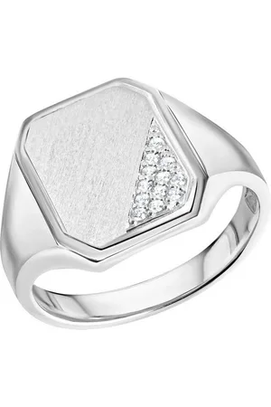 Firetti Fingerring Schmuck Geschenk Silber 925 Herrenring Silberring Siegelring, mit Zirkonia (synth)