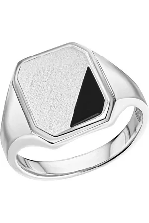 Firetti Fingerring Schmuck Geschenk Silber 925 Herrenring Silberring Siegelring, mit Achat