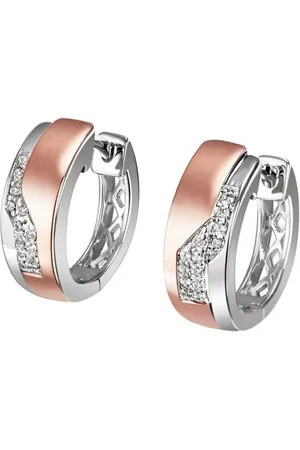 Firetti Paar Creolen Schmuck Geschenk Gold 375 Ohrschmuck Creole, mit Brillant