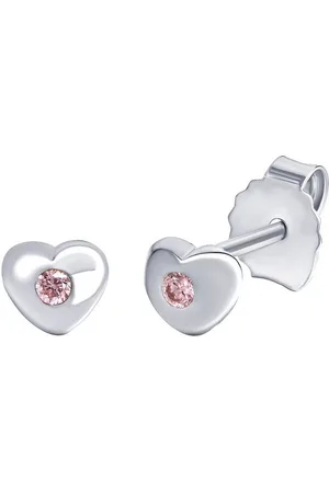 Firetti Paar Ohrstecker Schmuck Geschenk Silber 925 Ohrschmuck Herz, mit Zirkonia (synth)