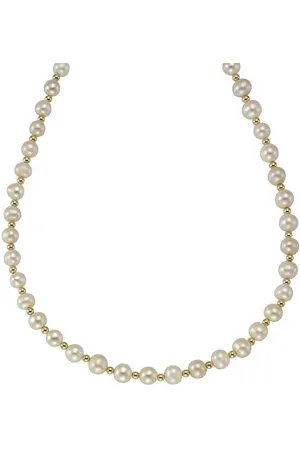 ELLEN K. Collierkettchen Gold 375 Perle weiß 6-7mm