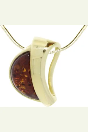 Ostsee-Schmuck Kette mit Anhänger - Gleiter-Lale - Silber 925/000, vergoldet - Berns (2-tlg) - Verkäufer: