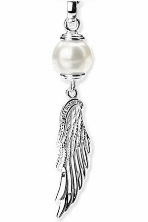 HEARTBREAKER Kettenanhänger Anhänger Glügel mit Perle Silber/Muschelkernperle /Zirkonia LD FM 32 - Verkäufer: Schmuck-Uhren-Trends