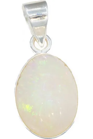 Bella Carina Kettenanhänger Anhänger mit echtem Edel Opal 1,7 cm, 925 Silber, mit Blumengravur - Verkäufer: