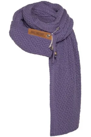 Knit Factory Schal Luna Schals 200x50 cm Glatt Lila, (1-St), Schal Strickschal Umhängetuch Tuch Strickware - Verkäufer: Bettklusiv GmbH