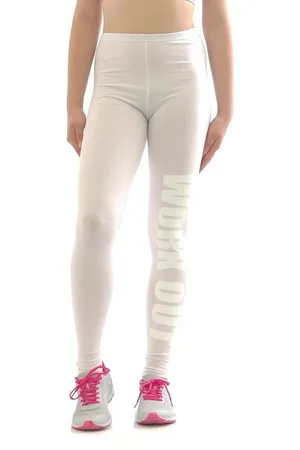 Yeset Leggings Leggings Druck WORK OUT Lang Sport Fitness Druckschrift - Verkäufer: Shop
