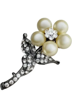 Alessandro Brosche Blume, mit Glassteinen