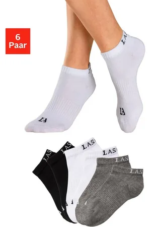 Lascana Sneakersocken (Packung, 6-Paar) mit eingestricktem Marken Logo