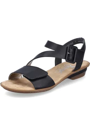 Rieker Sandalette, Sommerschuh, Sandale, Keilabsatz, mit Klett
