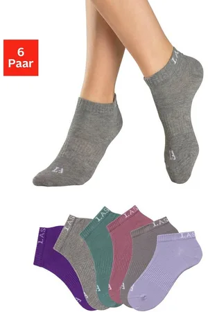 Lascana Sneakersocken (Packung, 6-Paar) mit eingestricktem Marken Logo