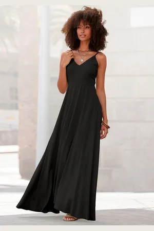 Lascana Maxikleid aus gewebter Viskose, Cut-Out am Rücken, Sommerkleid