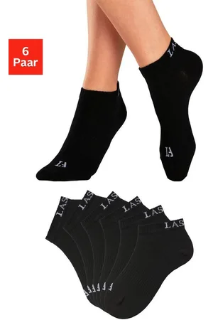 Lascana Sneakersocken (Packung, 6-Paar) mit eingestricktem Marken Logo