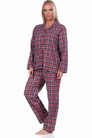 Normann Pyjama Damen langarm Flanell SchlafanzugSet kariert - 222 15 870 - Verkäufer: Fairway