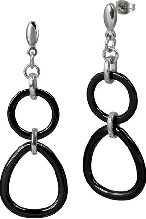 Amello Paar Ohrhänger Ohrringe Edelstahl Keramik (Ohrhänger), Damen Ohrhänger Dreieck Edelstahl (Stainless Steel), in silberfarben - Verkäufer: Fit4Style Silberschmuck - IMPPAC