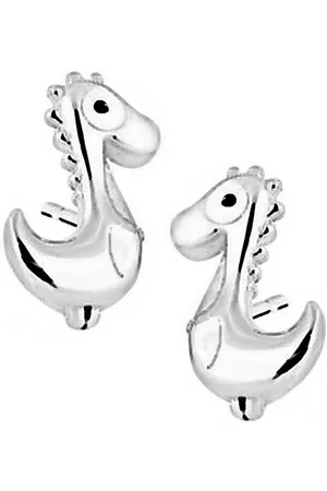 Goldene Hufeisen Paar Ohrstecker Dinosaurier Ohrstecker aus 925 Sterling Silber Kinder Mädchen Ohrringe (1 Paar, inkl. Etui), Rhodiniert - Verkäufer: