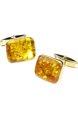 Ostsee-Schmuck Manschettenknöpfe - Classic 20x16 mm - Gold 333/000 - Bernstein (2-Paar) - Verkäufer: