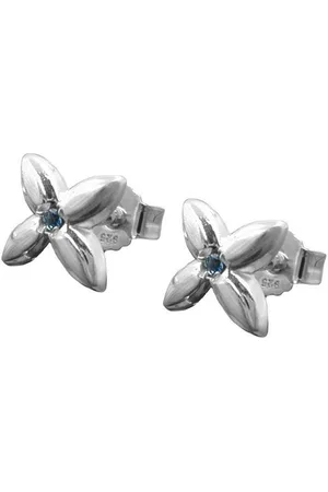 GALLAY Paar Ohrstecker Ohrring 65x65mm kleine Blüte mit synthetischem Spinell aqua Silber 925 (1-tlg) - Verkäufer: Cats Collection